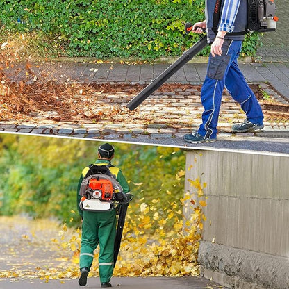 Leaf Blower by KASEI, 43CC 2-Stroke Backpack Gas Powered Leaf Blower, 200MPH Wind Speed & 530CFM Air Volume, EPA Certified Blowers for Lawn Care