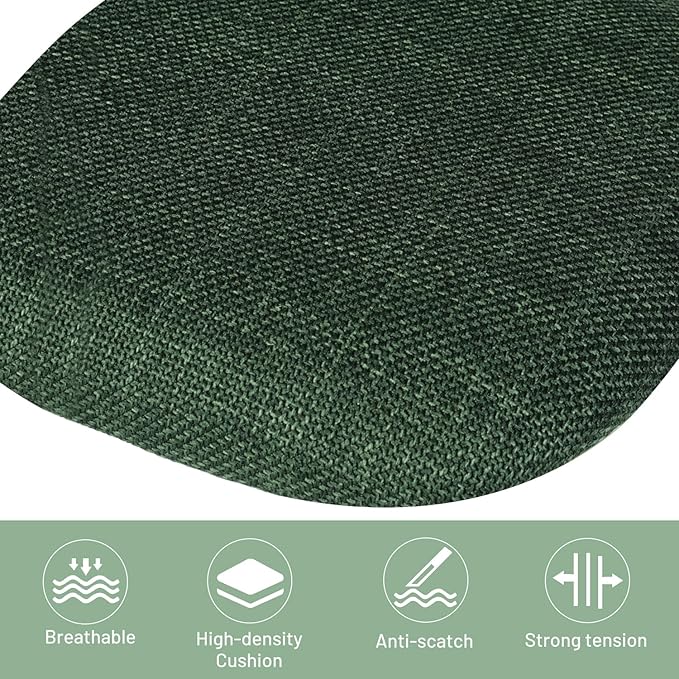 FurnitureR Kids Desk Chair, Home Office Chair Small Armless Cute with Padded Fabric Cushion and Plastic Mid Back Rolling Adjustable Swivel Computer Task Chair for Child Student, Dark Green