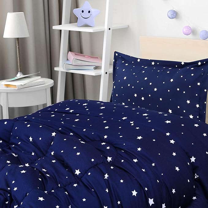 Utopia Bedding All Season Star Comforter Set with 2 Pillow Cases, 3 Piece Soft Brushed Microfiber Kids Bedding Set for Boys/Girls, Machine Washable (Twin)