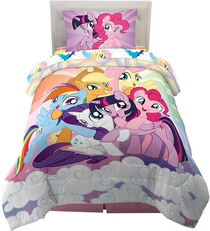 Franco Kids Bedding Super Soft Microfiber Comforter and Sheet Set, 4 Piece Twin Size, My Little Pony