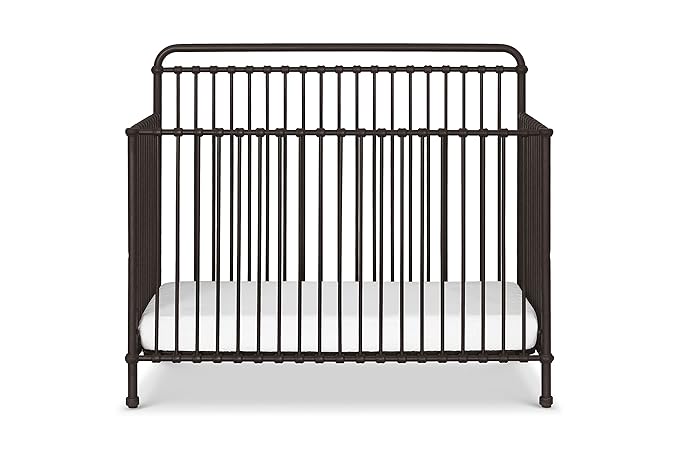 Namesake Winston 4-in-1 Convertible Metal Crib in Vintage Iron, Greenguard Gold Certified