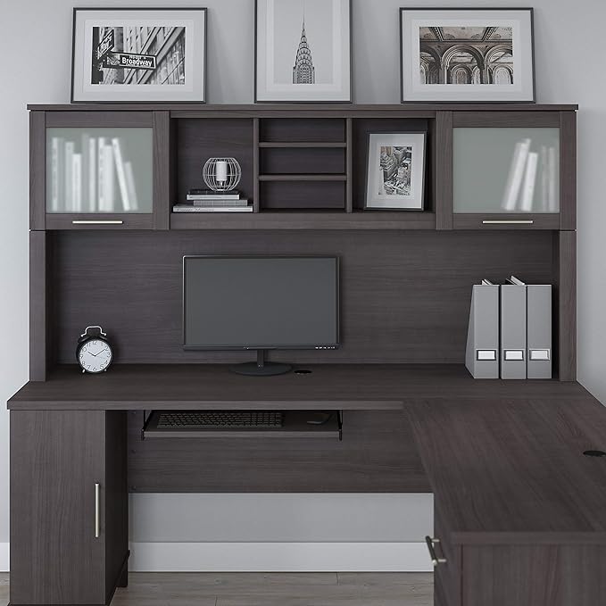 Bush WC81511 Somerset Transitional Hutch, Storm Gray