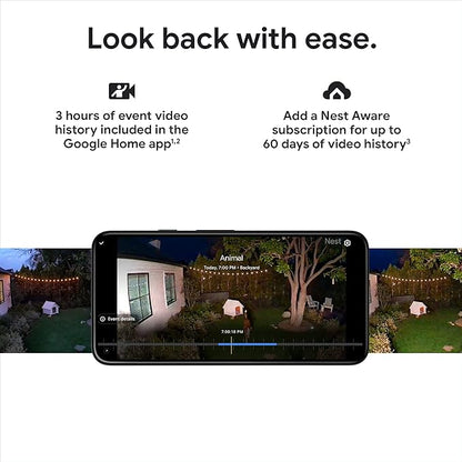 Google Nest Cam with Floodlight - Outdoor Camera - Floodlight Security Camera, White, 1 Count (Pack of 1)