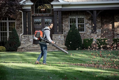 Husqvarna 360BT Gas Leaf Blower, 65.6-cc 3.81-HP 2-Cycle Backpack Leaf Blower with 890-CFM, 232-MPH, 30-N Powerful Clearing Performance and Load-Reducing Harness