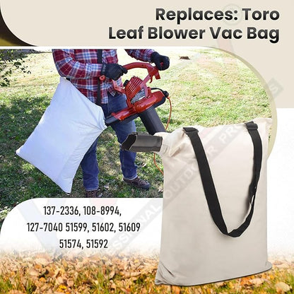 127-7040 Blower Debris Vacuum Bag Compatible With Toro 137-2336, 108-8994, Replaces 108-8994 Fits 51436 51563 51581 51594 51599 51609 51618 51619 51621