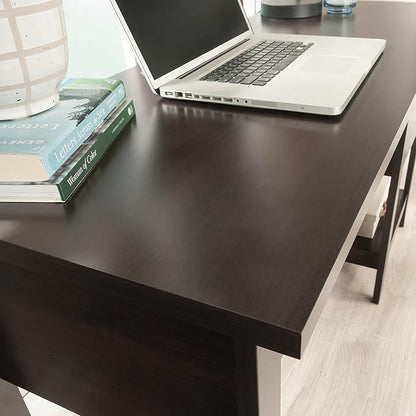 Sauder Summit Station Single Pedestal Desk, L: 52.09" x W: 19.29" x H: 29.02", Cinnamon Cherry Finish