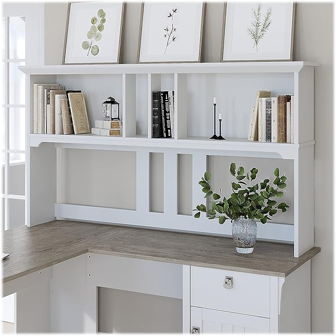 Salinas Casual Hutch for L-Shaped Desk, Pure White