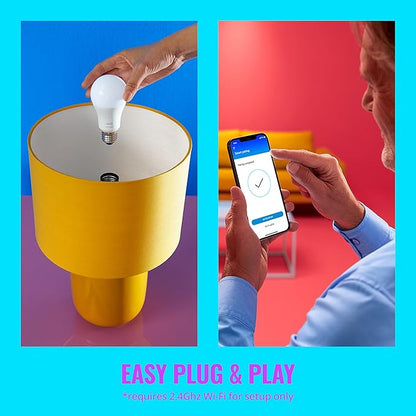 WiZ 40W B12 Color LED Smart Candle-Shaped Bulb - Pack of 1 - E26- Indoor - Connects to Your Existing Wi-Fi - Control with Voice or App + Activate with Motion - Matter Compatible