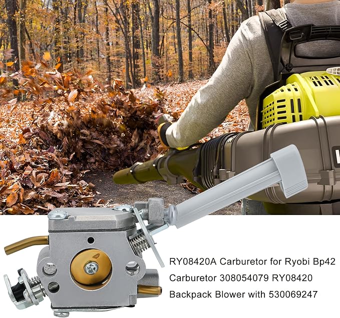 RY08420A Carburetor for Ryobi Bp42 Carburetor 308054079 RY08420 Backpack Blower with 530069247 Repower Parts Kit Engine