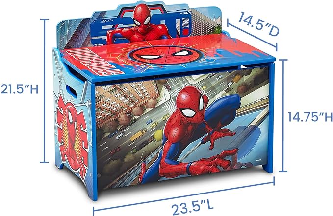 Delta Children Deluxe Toy Box, Spider-Man