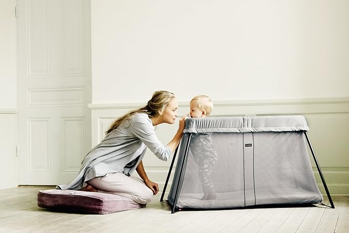 BabyBjörn Travel Crib Light, Silver, One size