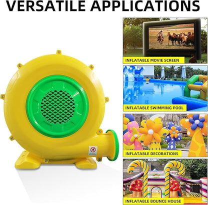 Air Blower, 950W 1.25HP Bounce House Blower, Portable Pump Fan Blower Perfect for Inflatable Bounce House, Bouncy Castle, Jumper, Water Slide, Blower Corded(950 Watt 1.25HP)