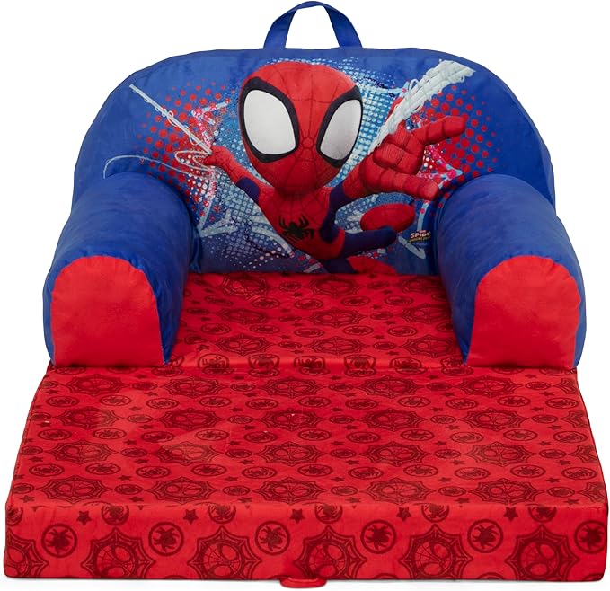 Delta Children Cozee Buddy Flip-Out Kids Chair, Spidey and His Amazing Friends