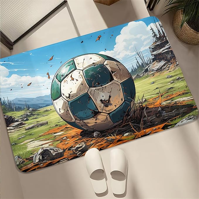 Football Rug for Boys Bedroom - Kids Rug Football Rug Basketball Rugs for Teen Boys Bedroom Football Carpet for Boys Bedroom Football Rugs for Boys Girls Sports Room,2'×3'