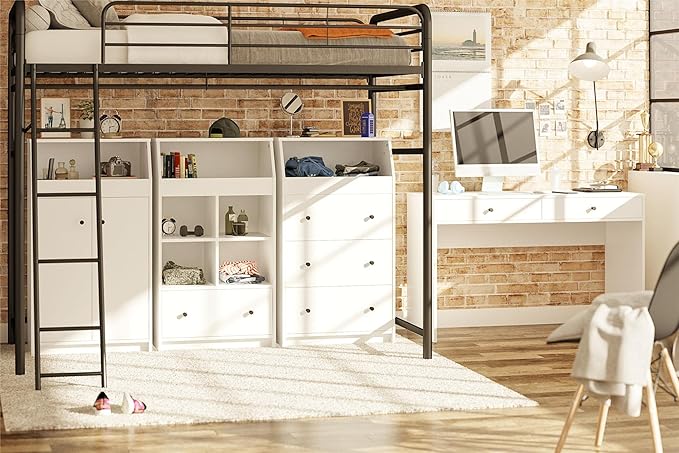 Ameriwood Home The Loft 1 Drawer Storage Tower, White