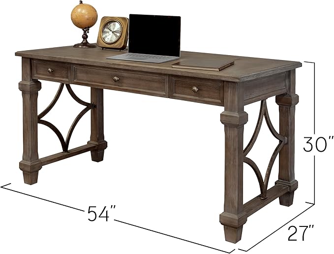 Martin Furniture Lateral File, Weathered Dove & Writing Desk, Weathered Dove