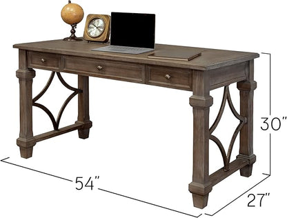 Martin Furniture Lateral File, Weathered Dove & Writing Desk, Weathered Dove