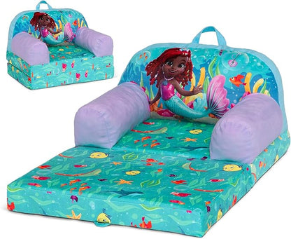 Delta Children Cozee Buddy Flip-Out Kids Chair, Disney Junior’s Ariel