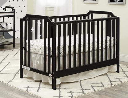 Suite Bebe Celeste 3 in 1 Convertible Island Crib Wood and Acrylic, Black