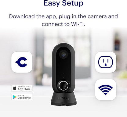 Canary Flex Indoor/Outdoor, Wire-free or Plugged-in, Weatherproof HD Security Camera - Black