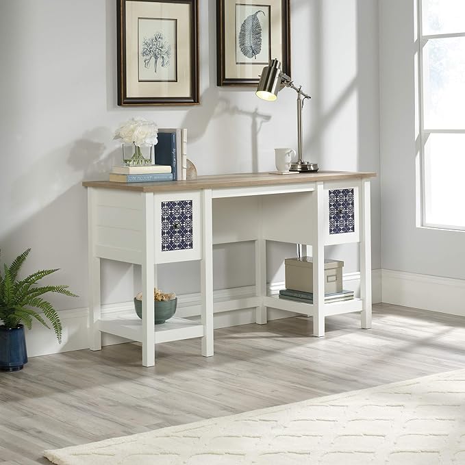 Sauder Cottage Road Desk, Soft White finish