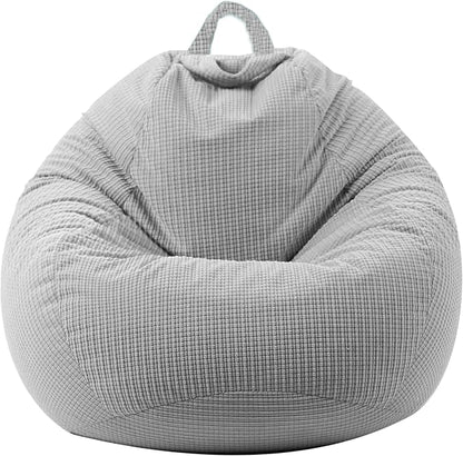 Stuffed Animal Storage Bean Bag Chair Cover (No Filler) Washable Ultra Soft Corduroy Bean Bag Cover for Organizing Plush Toys, Bean Bag for Adults