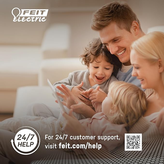 Feit Electric Smart BR30 Wifi Bulb, 5000K Daylight, 2.4GHz WIFI, No Hub Needed, Works with Alexa and Google Home Assistant, App Control, Dimmable, 65W Equivalent, Flood Light Smart Bulb, BR30/950CA/AG