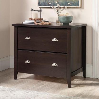 Sauder Summit Station 2-Drawer Lateral File Cabinet, L: 33.86" x W: 20.87" x H: 29.02", Cinnamon Cherry finish