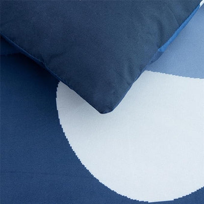 Meeting Story Camouflage Bedding Set, Colorful Pattern Style Comforter Set, 5 PCS One Comforter Two Pillowcases Two Sheets in One Bag, All Season Bedspread for Teens Adults (Navy,Queen 5Pcs)