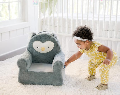 Soft Landing Grey Sweet Seats | Premium Character Chair with Carrying Handle & Side Pockets Owl