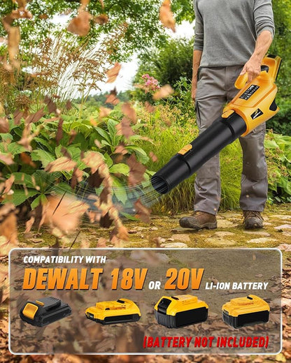 Cordless Leaf Blower Up to 500CFM for DEWALT 20V Max Battery (No Battery), Electric Leaf Blower Cordless with 5 Speed Modes, Battery Powered Leaf Blowers for Lawn Care, Yard, Patio
