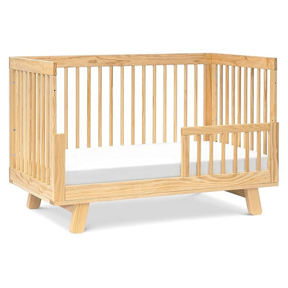 babyletto Hudson 3-in-1 Convertible Crib with Toddler Bed Conversion Kit in Natural, Greenguard Gold Certified