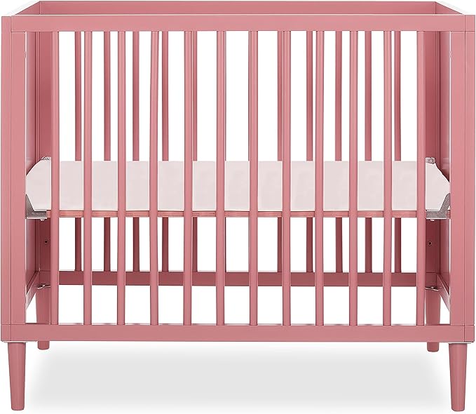Lucas Mini Modern Crib with Rounded Spindles