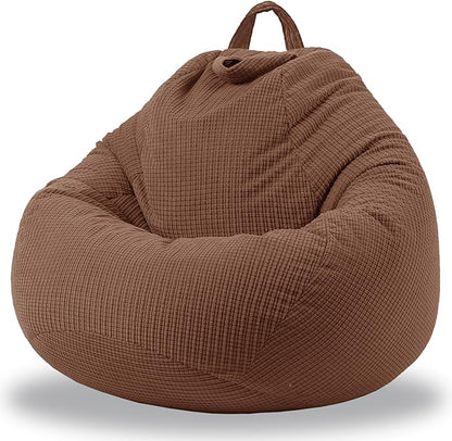 Stuffed Animal Storage Bean Bag Chair Cover (No Filler) Washable Ultra Soft Corduroy Bean Bag Cover for Organizing Plush Toys, Bean Bag for Adults