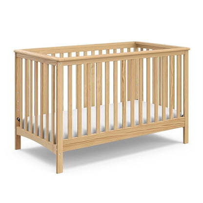 Storkcraft Hillcrest 4-in-1 Convertible Crib (Natural) - Converts to Daybed, Toddler Bed, and Full-Size Bed, Fits Standard Full-Size Crib Mattress, Adjustable Mattress Support Base