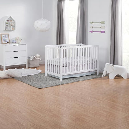 Carter's by DaVinci Colby 4-in-1 Low-Profile Convertible Crib in White, Greenguard Gold Certified