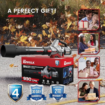 58V 930CFM Cordless Leaf Blower with 5.0AH Battery & Charger (LBL1493J)