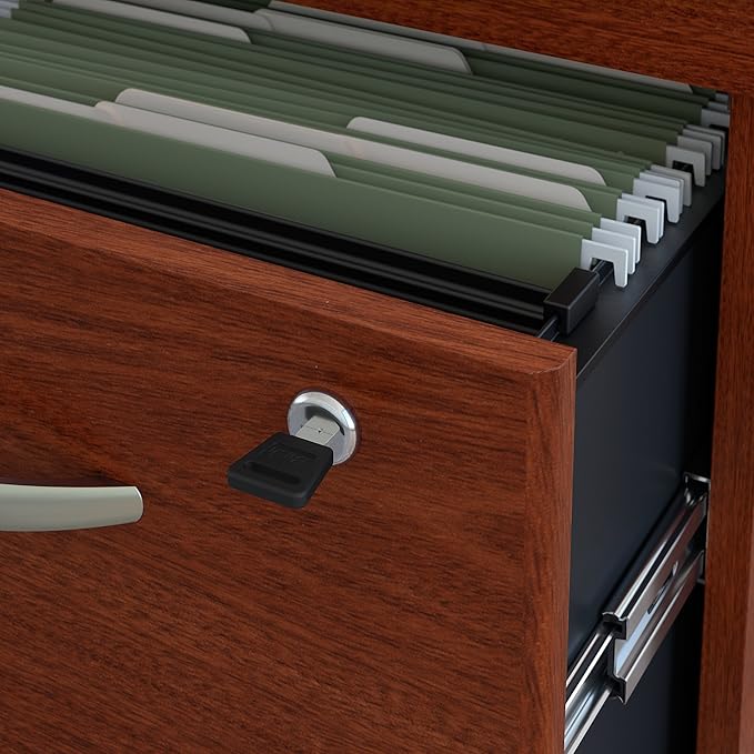 Bush Business Furniture Series C Mobile Under Desk Arrives Fully Assembled | Stylish 3 Drawer File Cabinet for Professional or Home Office, Mahogany