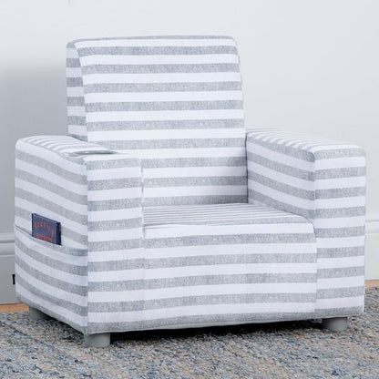GAP GapKids Upholstered Chair, Grey/White
