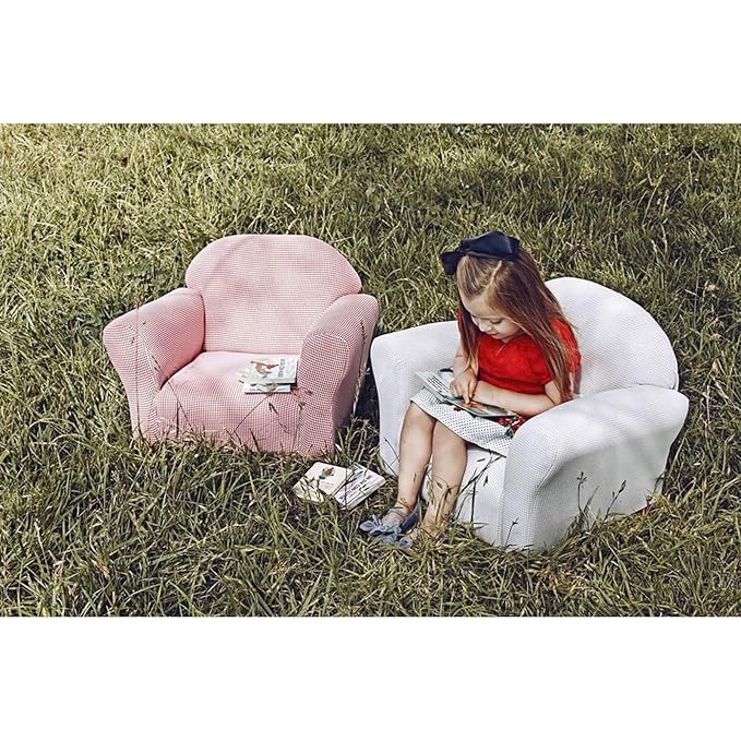 KEET Roundy Kid's Chair, Gingham Chair Only, Brown