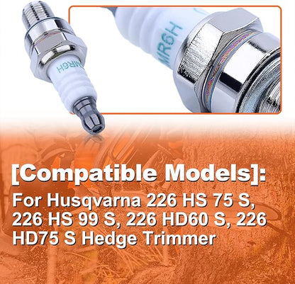 Spark Plug for Husqvarna 130BT 150BT 170BF 170BT 180BF 180BT 350BF 350BT 360BT 370BTS 380BFS 380BTS 560BFS 570BFS 570BTS 426LST 233RJ 243R 253R Backpack Blower Trimmer