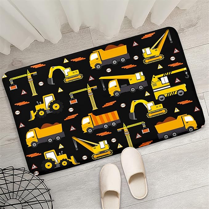 Car Track Rug Construction Play Mat Car Rug for Boys Room Kids Rugs for Playroom Construction Mat for Kids Car Rug for Boys Room Construction Decor for Boys Room,Black 2'×3'