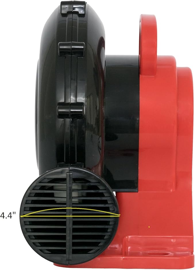 XPOWER BR-15 ¼ HP Indoor/Outdoor Inflatable Blower Fan for Holiday/Yard Decorations, Bounce Houses, Movie Screens,Black/Red