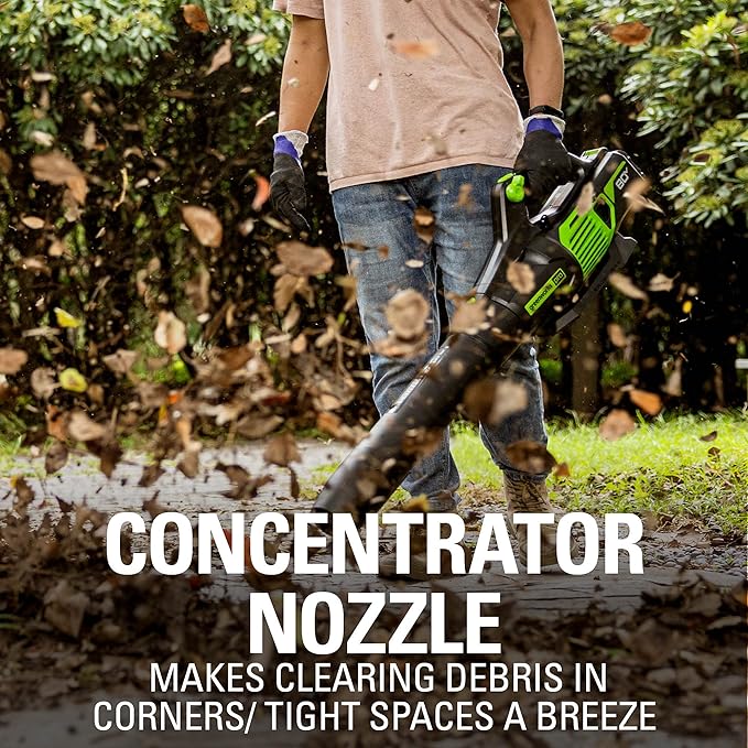 Greenworks 80V (170 MPH / 730 CFM / 75+ Compatible Tools) Cordless Brushless Axial Leaf Blower, Tool Only, 80 Volts
