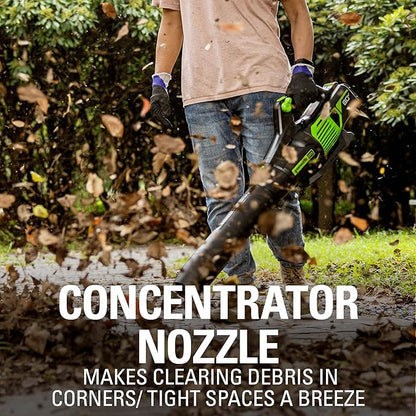 Greenworks 80V (170 MPH / 730 CFM / 75+ Compatible Tools) Cordless Brushless Axial Leaf Blower, Tool Only, 80 Volts
