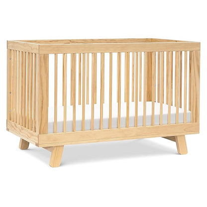 babyletto Hudson 3-in-1 Convertible Crib with Toddler Bed Conversion Kit in Natural, Greenguard Gold Certified
