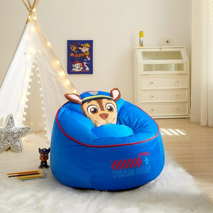 Idea Nuova Paw Patrol The Mighty Movie Hillside by pod Plush Kids Bean Bag Chair, 24" Wx24 Dx17 H