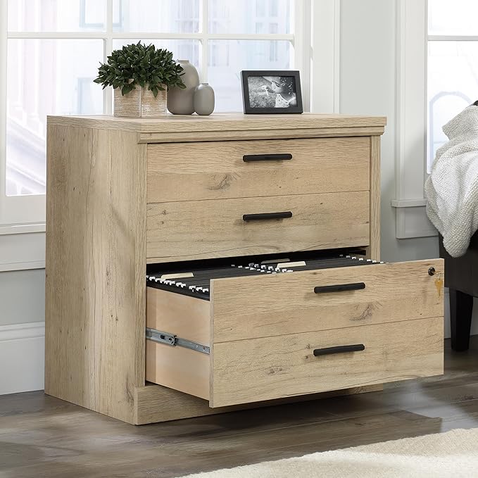 Sauder Aspen Post Lateral File, L: 31.26" x W: 19.45" x H: 29.72", Prime Oak Finish