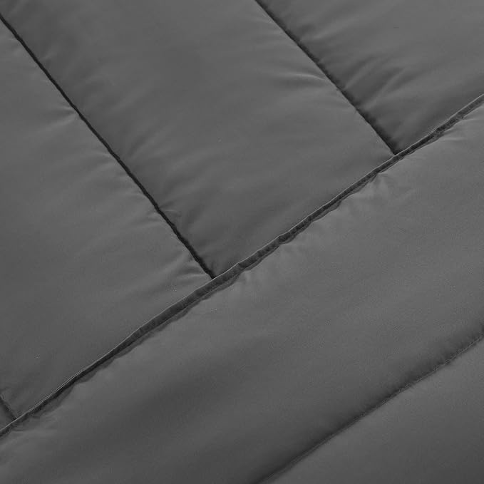 Utopia Bedding All Season Grey Comforter Set with 2 Pillow Cases, 3 Piece Soft Brushed Microfiber Kids Bedding Set for Boys/Girls, Machine Washable (Twin)