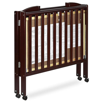 3 in 1 Portable Folding Stationary Side Crib in Espresso, Greenguard Gold Certified , 41x26x40 Inch (Pack of 1)